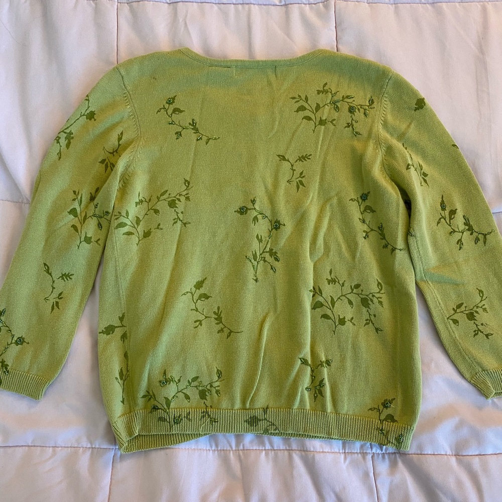 Y2K Express beaded green cardigan - Picture 9 of 12